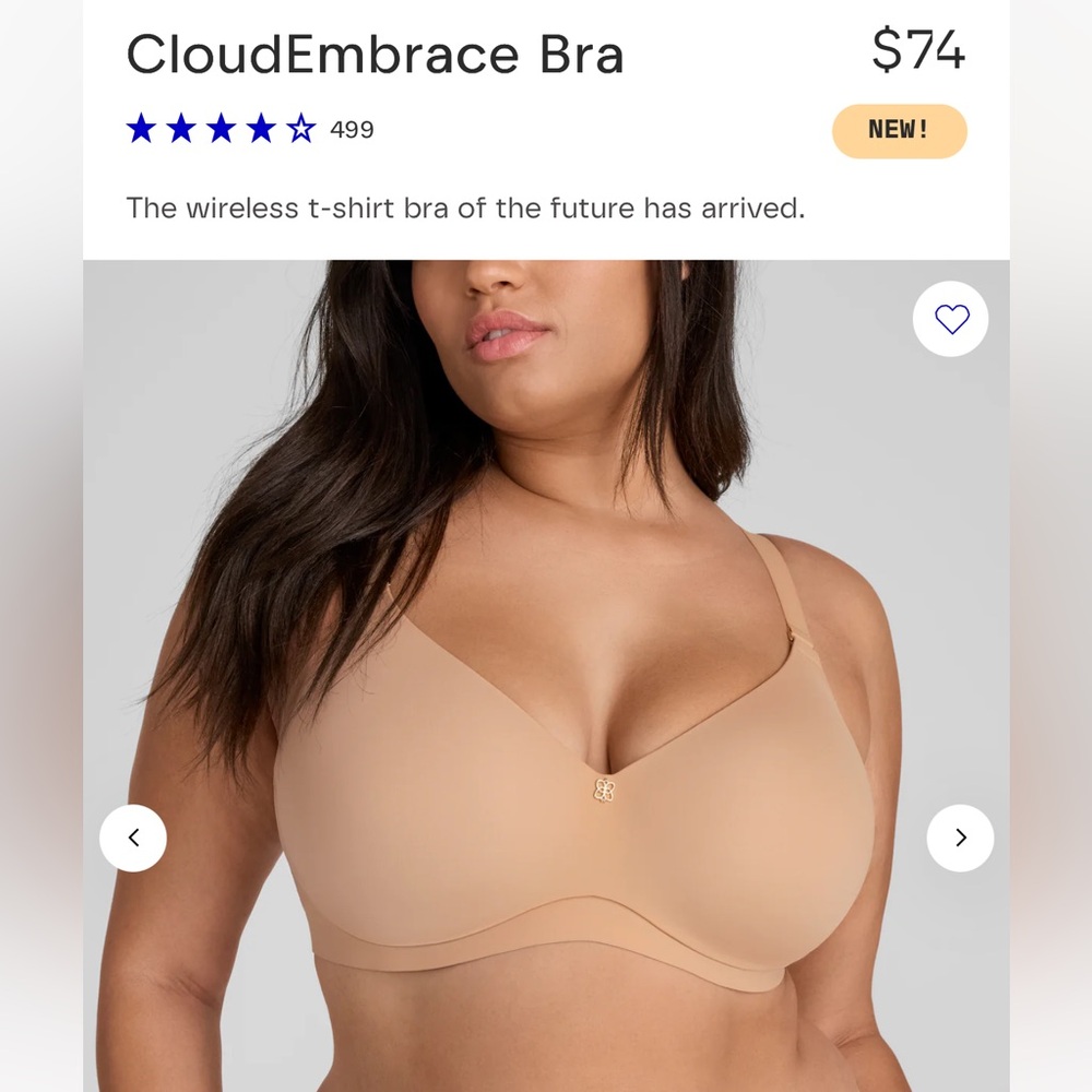 Honeylove CloudEmbrace Wireless Bra in Sand 40D